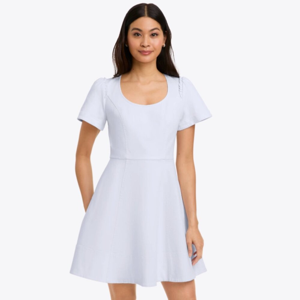 Draper James Faith Love Circle Dress In Magnolia White Size 0